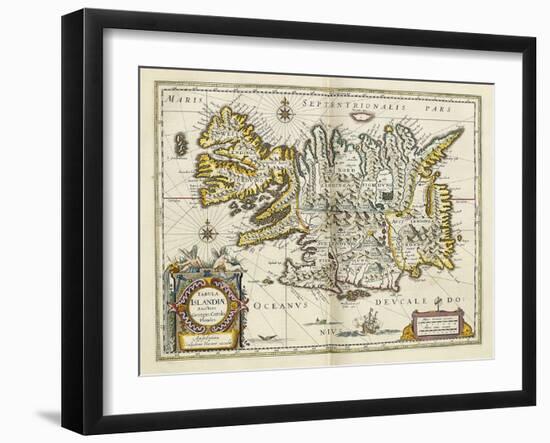 Map of Iceland, from 'Atlas Maior Sive Cosmographia Blaviana', 1662-Joan Blaeu-Framed Giclee Print