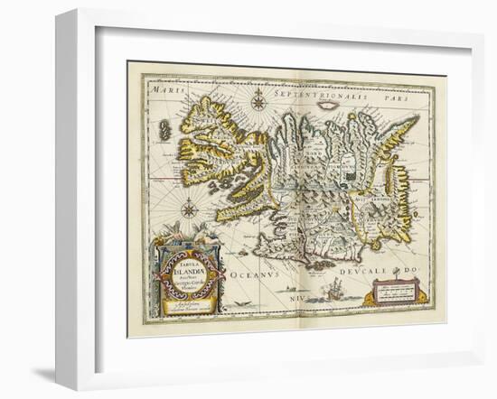 Map of Iceland, from 'Atlas Maior Sive Cosmographia Blaviana', 1662-Joan Blaeu-Framed Giclee Print