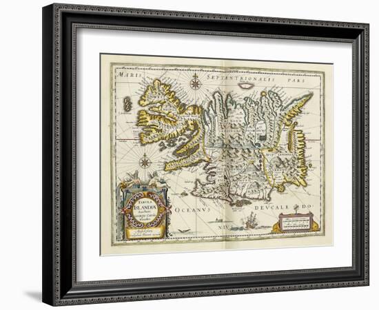 Map of Iceland, from 'Atlas Maior Sive Cosmographia Blaviana', 1662-Joan Blaeu-Framed Giclee Print