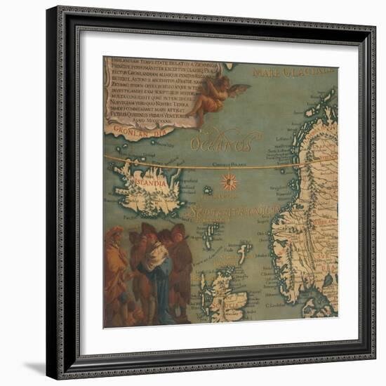 Map of Iceland, Scotland, Norway and Sweden-Giustino Menescardi-Framed Giclee Print