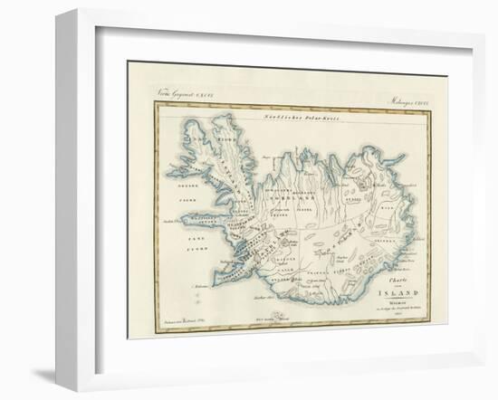 Map of Iceland-null-Framed Giclee Print