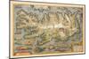 Map of Iceland-Abraham Ortelius-Mounted Art Print