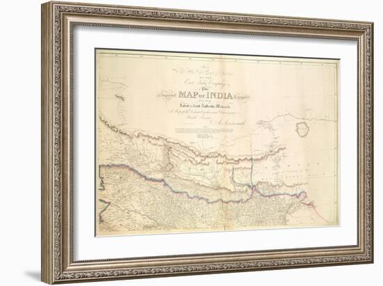 Map of India, 1822-Aaron Arrowsmith-Framed Giclee Print