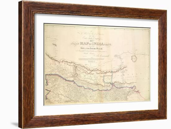 Map of India, 1822-Aaron Arrowsmith-Framed Giclee Print