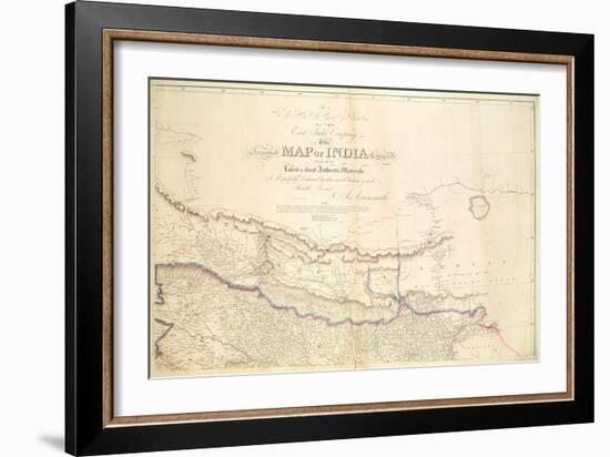 Map of India, 1822-Aaron Arrowsmith-Framed Giclee Print