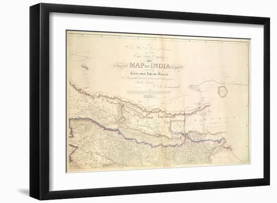 Map of India, 1822-Aaron Arrowsmith-Framed Giclee Print