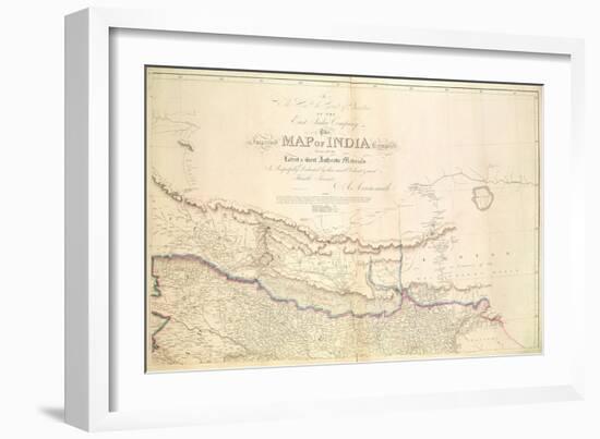 Map of India, 1822-Aaron Arrowsmith-Framed Giclee Print