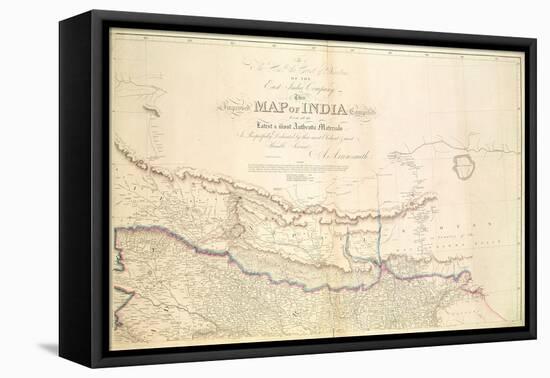 Map of India, 1822-Aaron Arrowsmith-Framed Premier Image Canvas