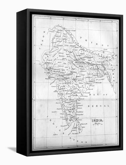 Map of India, 1847-null-Framed Premier Image Canvas