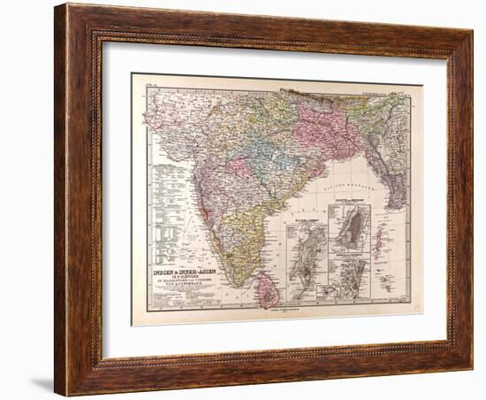 Map of India, 1876-null-Framed Giclee Print