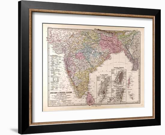 Map of India, 1876-null-Framed Giclee Print