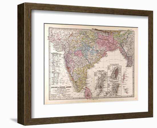 Map of India, 1876-null-Framed Giclee Print