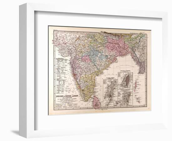 Map of India, 1876-null-Framed Giclee Print