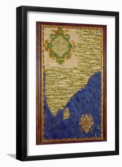 Map of India and Ceylon, from the Sala Delle Carte Geografiche-Egnazio Danti-Framed Giclee Print