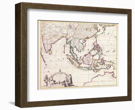 Map of India and the East Indies-Frederick de Wit-Framed Giclee Print