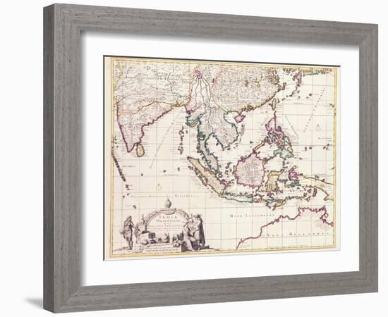 Map of India and the East Indies-Frederick de Wit-Framed Giclee Print