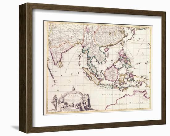 Map of India and the East Indies-Frederick de Wit-Framed Giclee Print