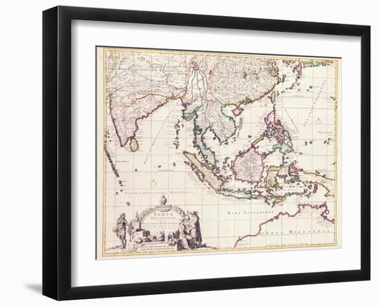 Map of India and the East Indies-Frederick de Wit-Framed Giclee Print