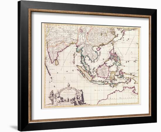 Map of India and the East Indies-Frederick de Wit-Framed Giclee Print