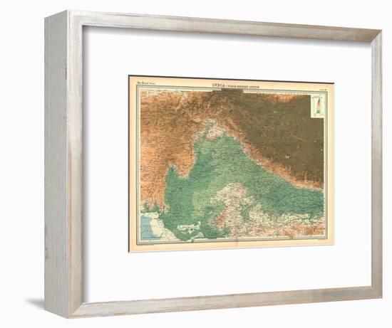 Map of India - North Western Section-Unknown-Framed Giclee Print