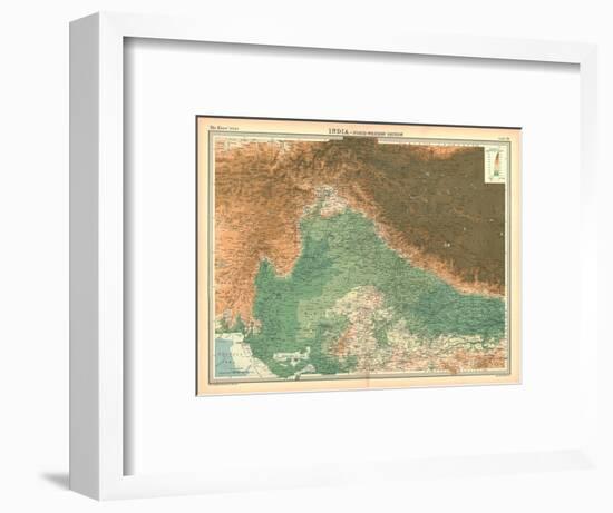 Map of India - North Western Section-Unknown-Framed Giclee Print