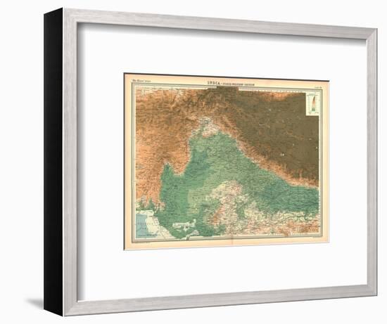 Map of India - North Western Section-Unknown-Framed Giclee Print