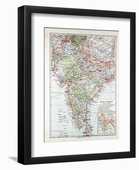 Map of India Pakistan and Tibet 1899-null-Framed Giclee Print