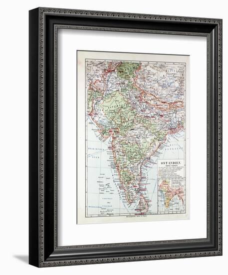 Map of India Pakistan and Tibet 1899-null-Framed Giclee Print