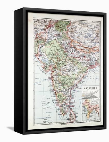 Map of India Pakistan and Tibet 1899-null-Framed Premier Image Canvas