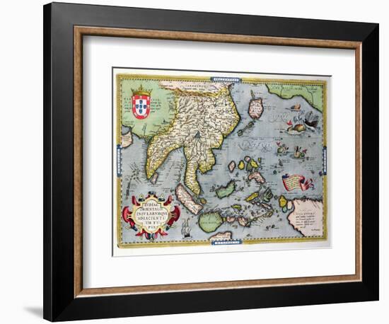 Map of India to New Guinea, circa 1570-1603-Abraham Ortelius-Framed Giclee Print