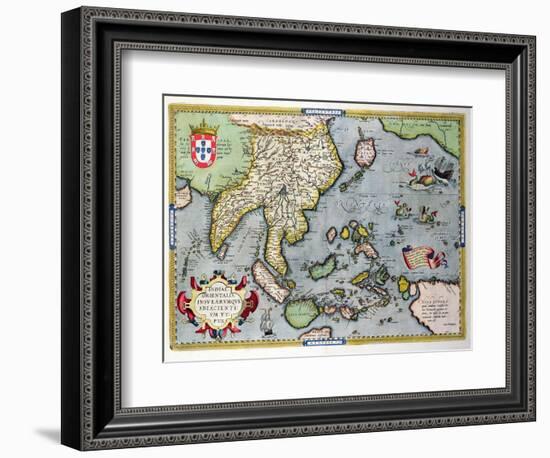 Map of India to New Guinea, circa 1570-1603-Abraham Ortelius-Framed Giclee Print