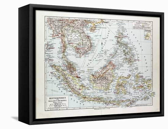 Map of Indonesia 1899-null-Framed Premier Image Canvas