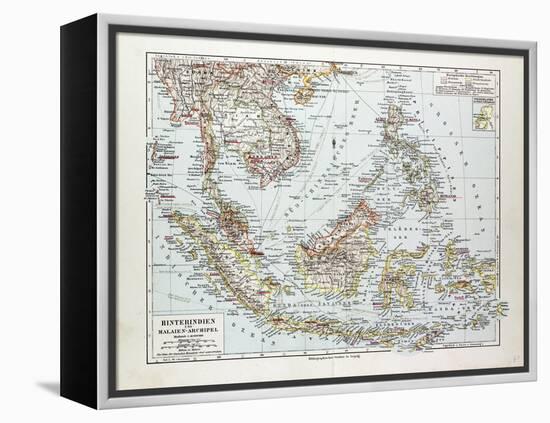 Map of Indonesia 1899-null-Framed Premier Image Canvas