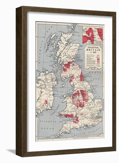 Map of industrial Britain in 1881, 1906-Unknown-Framed Giclee Print