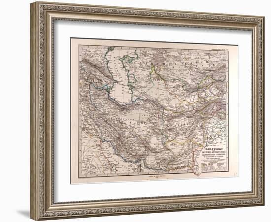 Map of Iran, 1876-null-Framed Giclee Print