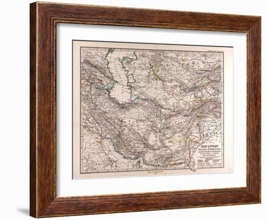 Map of Iran, 1876-null-Framed Giclee Print