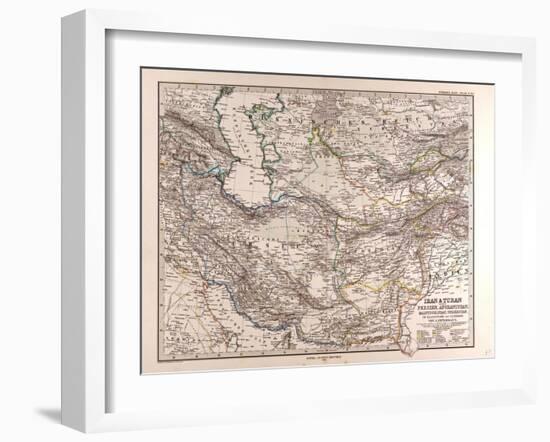 Map of Iran, 1876-null-Framed Giclee Print