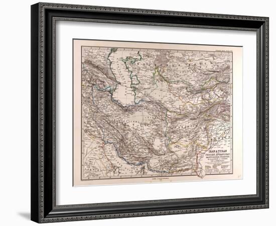 Map of Iran, 1876-null-Framed Giclee Print