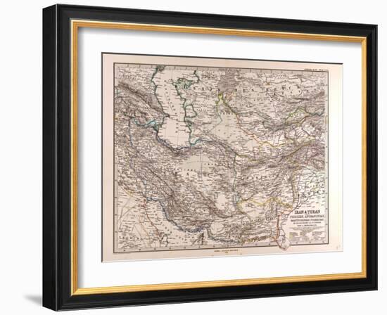 Map of Iran, 1876-null-Framed Giclee Print