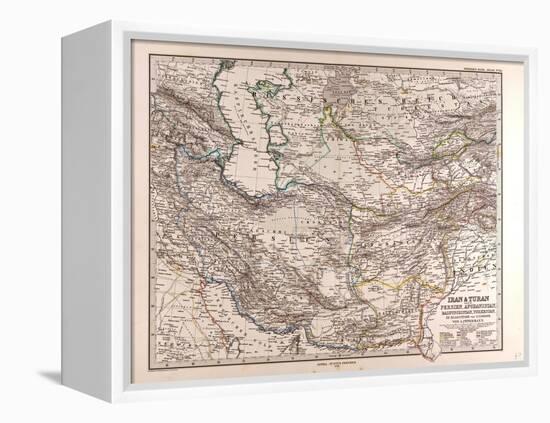 Map of Iran, 1876-null-Framed Premier Image Canvas