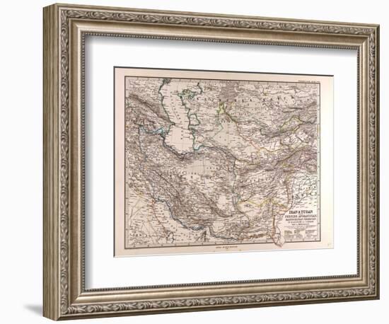 Map of Iran, 1876-null-Framed Giclee Print