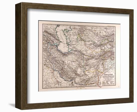 Map of Iran, 1876-null-Framed Giclee Print