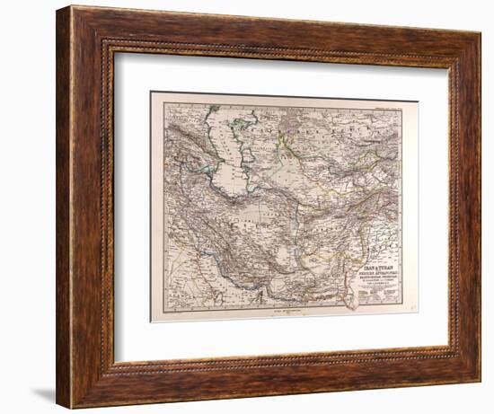 Map of Iran, 1876-null-Framed Giclee Print