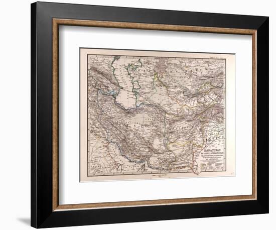 Map of Iran, 1876-null-Framed Giclee Print