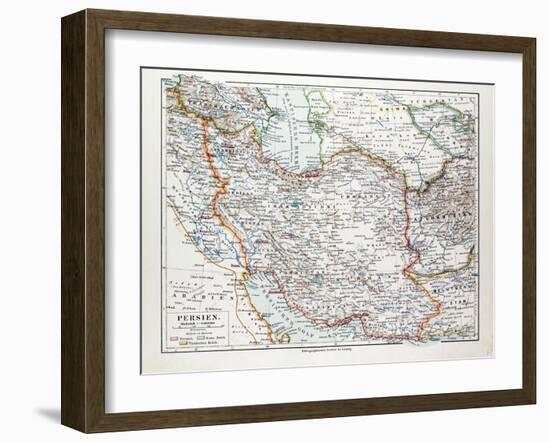 Map of Iran 1899-null-Framed Giclee Print