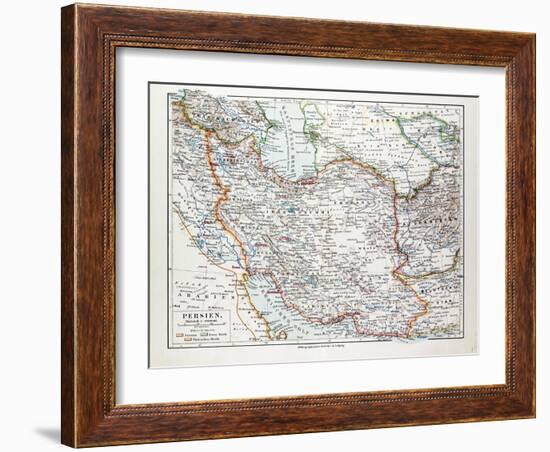 Map of Iran 1899-null-Framed Giclee Print