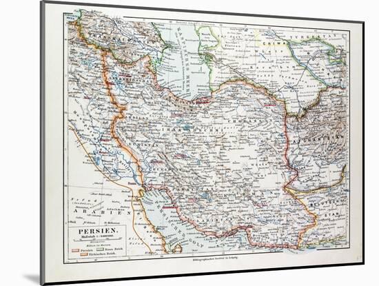 Map of Iran 1899-null-Mounted Giclee Print