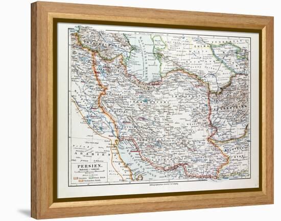 Map of Iran 1899-null-Framed Premier Image Canvas