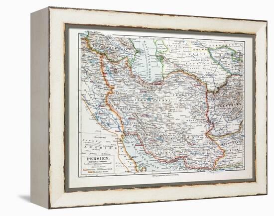 Map of Iran 1899-null-Framed Premier Image Canvas