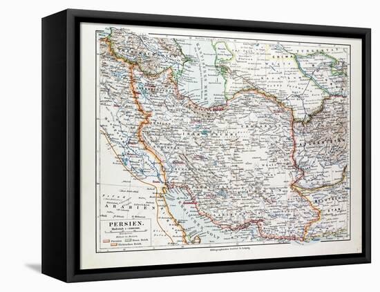 Map of Iran 1899-null-Framed Premier Image Canvas